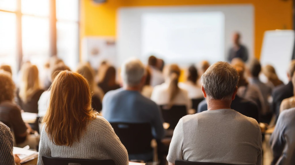 Personas reunidas en una formación